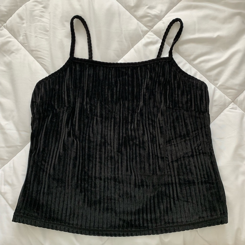 Black Velvet Tank Top